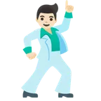 Google dla platformy man dancing: light skin tone