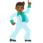 Google 플랫폼을 위한 man dancing: medium-dark skin tone