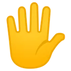 Google 平台中的 hand with fingers splayed