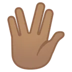 Google 플랫폼을 위한 vulcan salute: medium skin tone