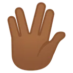 vulcan salute: medium-dark skin tone لمنصة Google