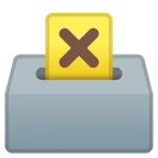 ballot box with ballot for Google platform