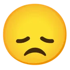 Google 平台中的 disappointed face