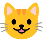 Google 平台中的 grinning cat