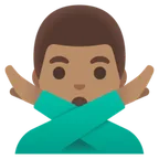 man gesturing NO: medium skin tone لمنصة Google