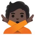 person gesturing NO: dark skin tone untuk platform Google