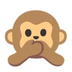 Google 平台中的 speak-no-evil monkey