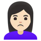 Google 플랫폼을 위한 woman pouting: light skin tone