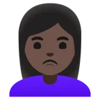 woman pouting: dark skin tone pentru platforma Google