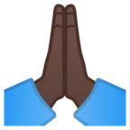folded hands: dark skin tone per la piattaforma Google