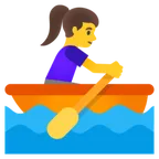 woman rowing boat para la plataforma Google