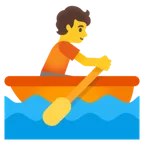 Google 플랫폼을 위한 person rowing boat