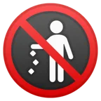 Google प्लेटफ़ॉर्म के लिए no littering