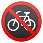 Google platformon a(z) no bicycles képe