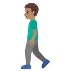 Google dla platformy man walking: medium skin tone