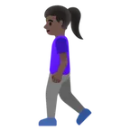 woman walking: dark skin tone pentru platforma Google