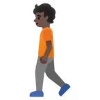 person walking: dark skin tone per la piattaforma Google
