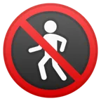 Google প্ল্যাটফর্মে জন্য no pedestrians