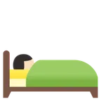 person in bed: light skin tone per la piattaforma Google
