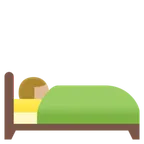 Google 플랫폼을 위한 person in bed: medium-light skin tone