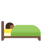person in bed: medium-dark skin tone per la piattaforma Google