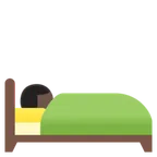 person in bed: dark skin tone สำหรับแพลตฟอร์ม Google