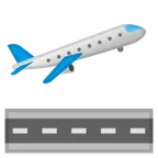 Googleプラットフォームのairplane departure