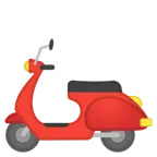 motor scooter alustalla Google