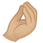 pinched fingers: medium-light skin tone สำหรับแพลตฟอร์ม Google