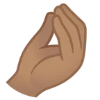 pinched fingers: medium skin tone لمنصة Google
