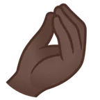 pinched fingers: dark skin tone per la piattaforma Google