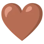 Google 平台中的 brown heart