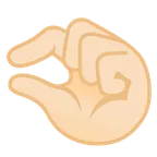 Google dla platformy pinching hand: light skin tone