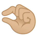 pinching hand: medium-light skin tone สำหรับแพลตฟอร์ม Google