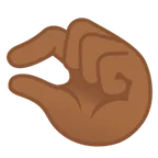 pinching hand: medium-dark skin tone für Google Plattform