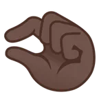 pinching hand: dark skin tone untuk platform Google
