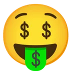 money-mouth face for Google platform