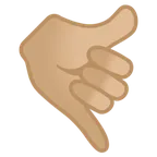 call me hand: medium-light skin tone per la piattaforma Google