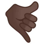 call me hand: dark skin tone สำหรับแพลตฟอร์ม Google