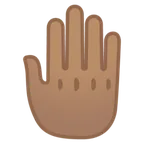 Google 플랫폼을 위한 raised back of hand: medium skin tone