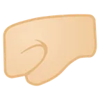 left-facing fist: light skin tone per la piattaforma Google