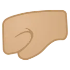 left-facing fist: medium-light skin tone für Google Plattform