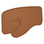 left-facing fist: medium-dark skin tone untuk platform Google