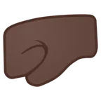 Google dla platformy left-facing fist: dark skin tone