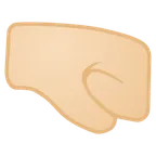 Google 平台中的 right-facing fist: light skin tone