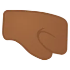 Google dla platformy right-facing fist: medium-dark skin tone