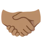 handshake: medium skin tone pentru platforma Google