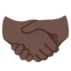handshake: dark skin tone pentru platforma Google