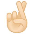 crossed fingers: light skin tone สำหรับแพลตฟอร์ม Google