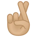 crossed fingers: medium-light skin tone per la piattaforma Google